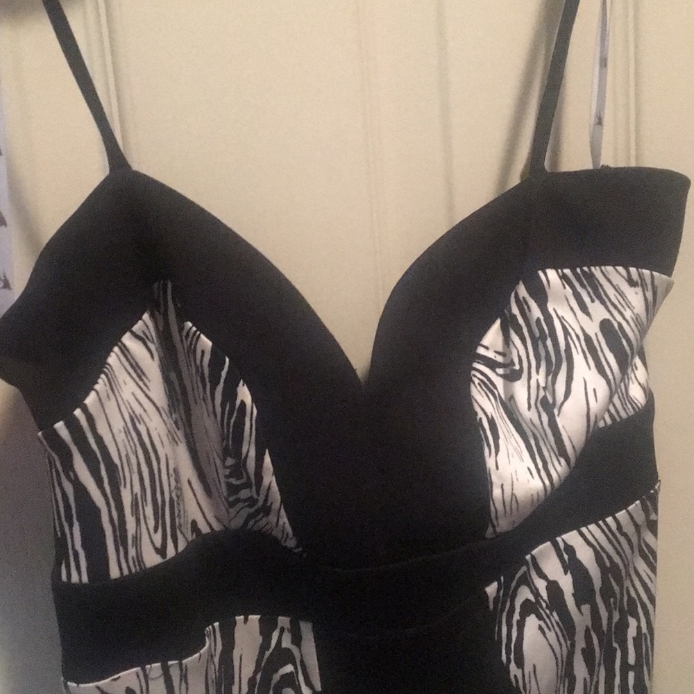 Black and white party dress